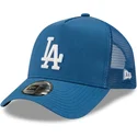 petten-gebogen-blauw-snapback-a-frame-tonal-mesh-van-los-angeles-dodgers-mlb-van-new-era