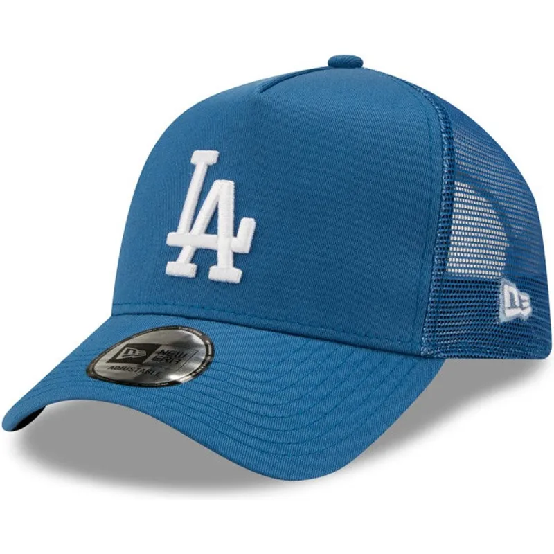 petten-gebogen-blauw-snapback-a-frame-tonal-mesh-van-los-angeles-dodgers-mlb-van-new-era