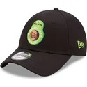 petten-gebogen-zwart-verstelbaar-aguacate-9forty-food-icon-van-new-era