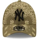 petten-gebogen-groen-verstelbaar-9forty-paisley-print-van-new-york-yankees-mlb-van-new-era