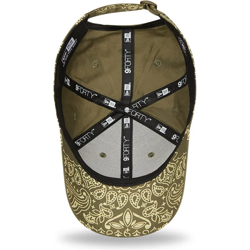 petten-gebogen-groen-verstelbaar-9forty-paisley-print-van-new-york-yankees-mlb-van-new-era