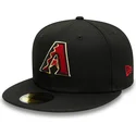 petten-plat-zwart-fitted-59fifty-ac-perf-van-arizona-diamondbacks-mlb-van-new-era