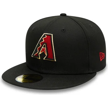 Petten plat zwart fitted 59FIFTY AC Perf van Arizona Diamondbacks MLB van New Era