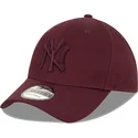 petten-gebogen-rood-snapback-9forty-league-essential-van-new-york-yankees-mlb-van-new-era