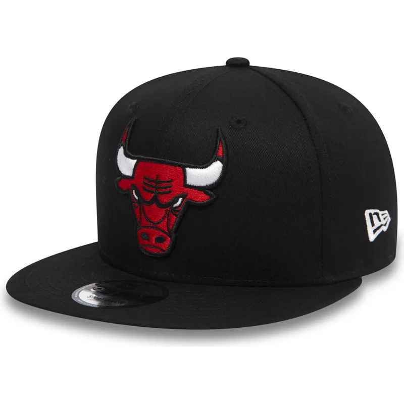 petten-plat-zwart-snapback-9fifty-van-chicago-bulls-nba-van-new-era
