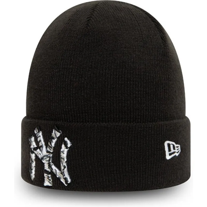 mutsen-zwart-voor-kinderen-knit-camo-infill-van-new-era mutsen-zwart-voor-kinderen-knit-camo-infill-van-new-era