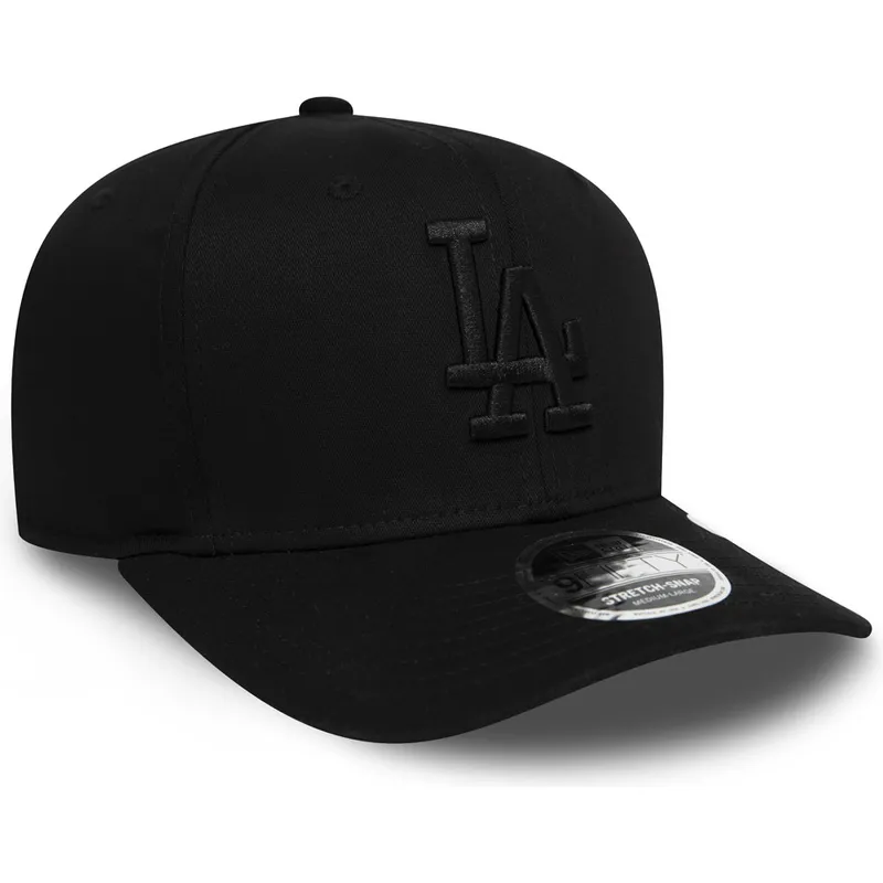 petten-gebogen-zwart-snapback-9fifty-stretch-snap-tonal-van-los-angeles-dodgers-mlb-van-new-era