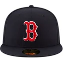 petten-plat-marineblauw-fitted-59fifty-ac-perf-van-boston-red-sox-mlb-van-new-era