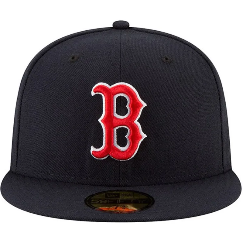 petten-plat-marineblauw-fitted-59fifty-ac-perf-van-boston-red-sox-mlb-van-new-era