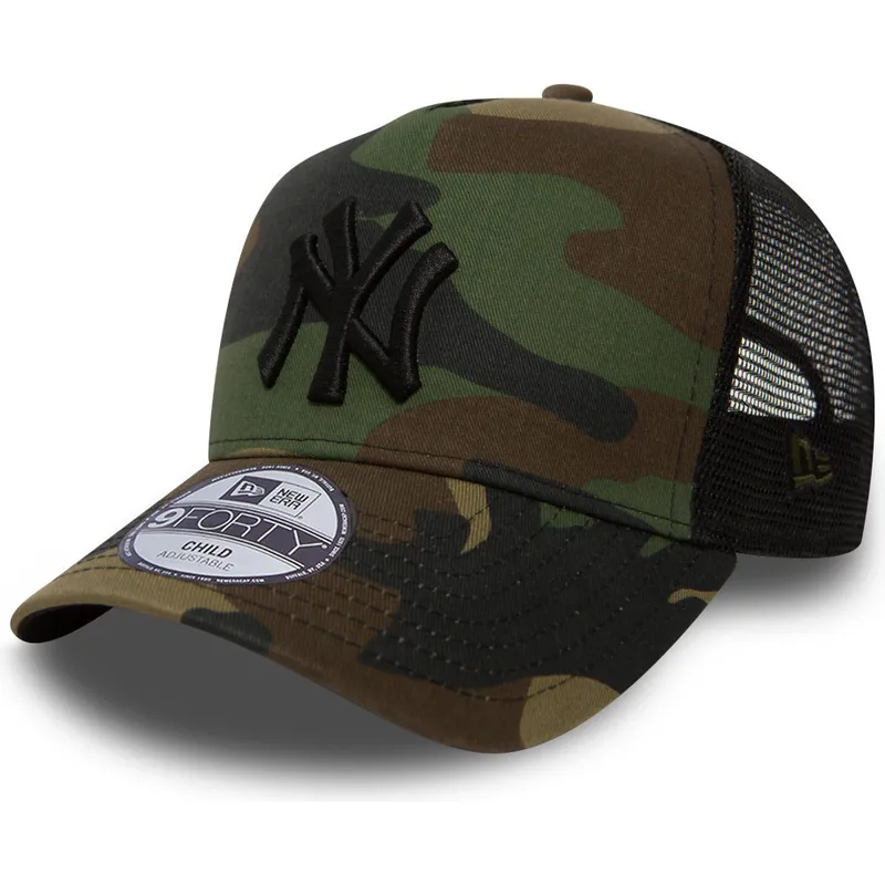 petten-gebogen-camouflage-snapback-voor-kinderen-a-frame-clean-van-new-york-yankees-mlb-van-new-era