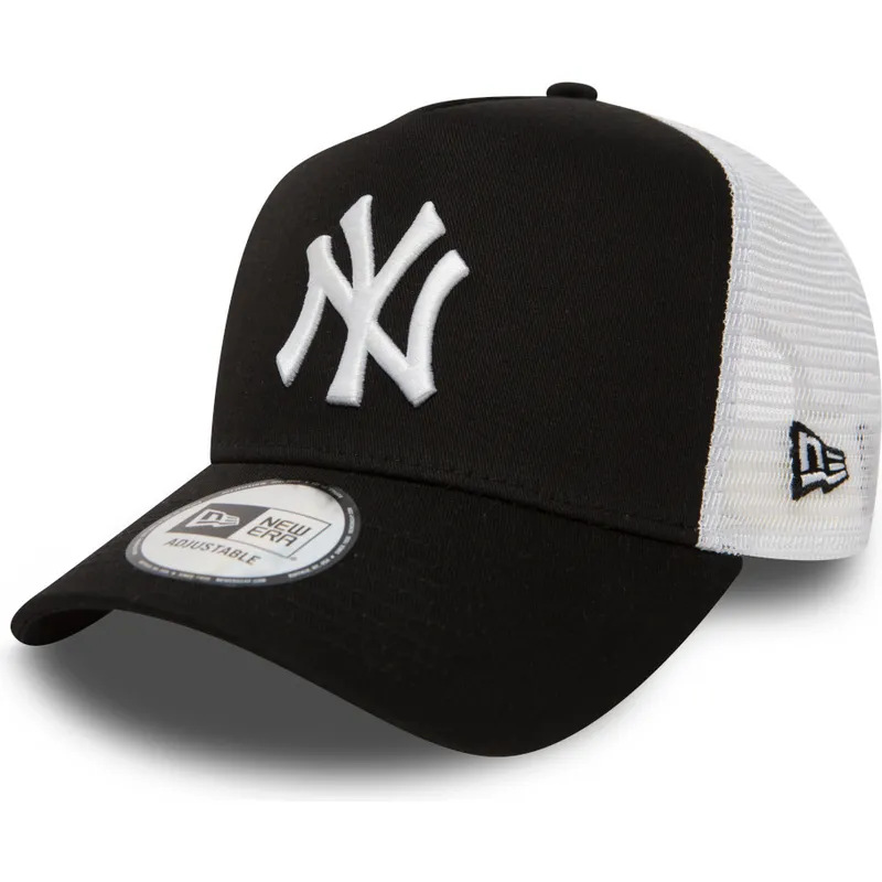 petten-gebogen-zwart-snapback-voor-kinderen-a-frame-clean-van-new-york-yankees-mlb-van-new-era