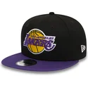 petten-plat-zwart-snapback-9fifty-van-los-angeles-lakers-nba-van-new-era