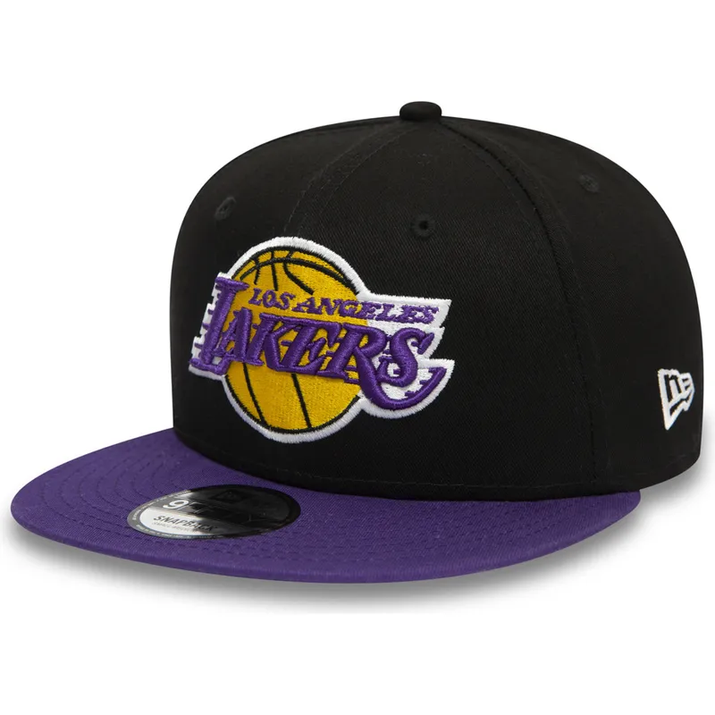 petten-plat-zwart-snapback-9fifty-van-los-angeles-lakers-nba-van-new-era