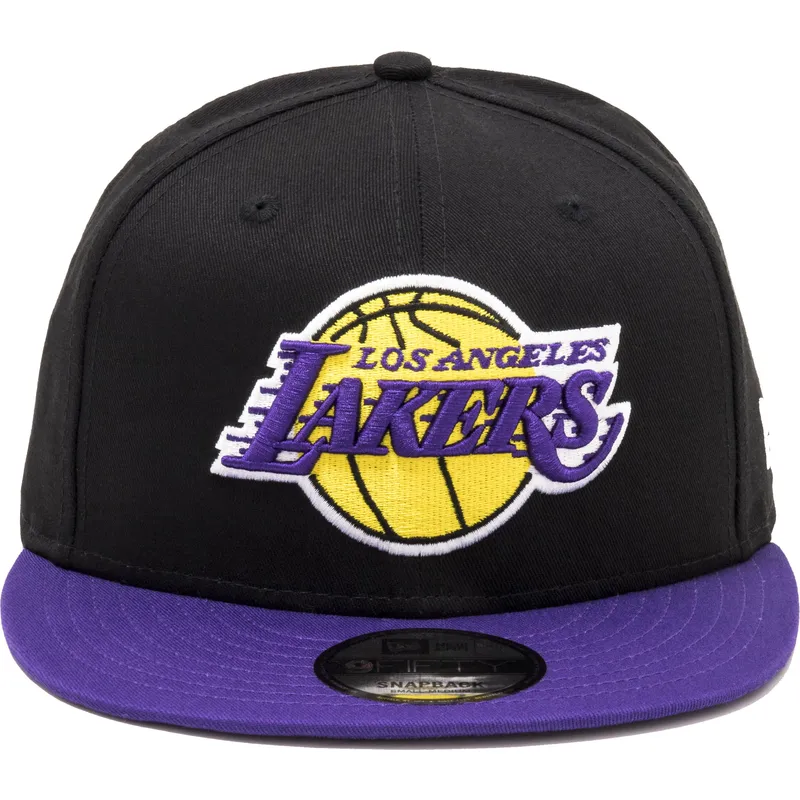 petten-plat-zwart-snapback-9fifty-van-los-angeles-lakers-nba-van-new-era