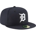 petten-plat-marineblauw-fitted-59fifty-ac-perf-van-detroit-tigers-mlb-van-new-era