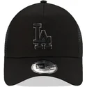 petten-gebogen-zwart-snapback-9forty-a-frame-van-los-angeles-dodgers-mlb-van-new-era
