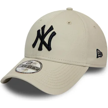 Petten gebogen beige verstelbaar voor kinderen 9FORTY League Essential van New York Yankees MLB van New Era