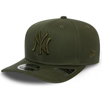 petten-gebogen-groen-snapback-9fifty-stretch-snap-league-essential-van-new-york-yankees-mlb-van-new-era