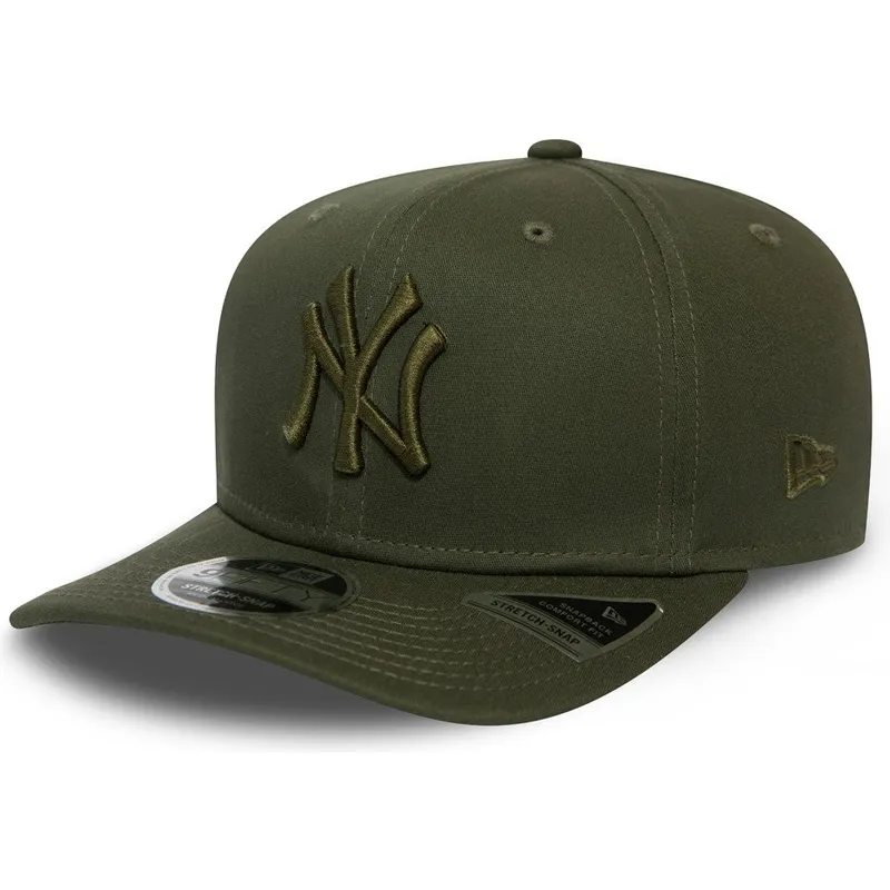 petten-gebogen-groen-snapback-9fifty-stretch-snap-league-essential-van-new-york-yankees-mlb-van-new-era