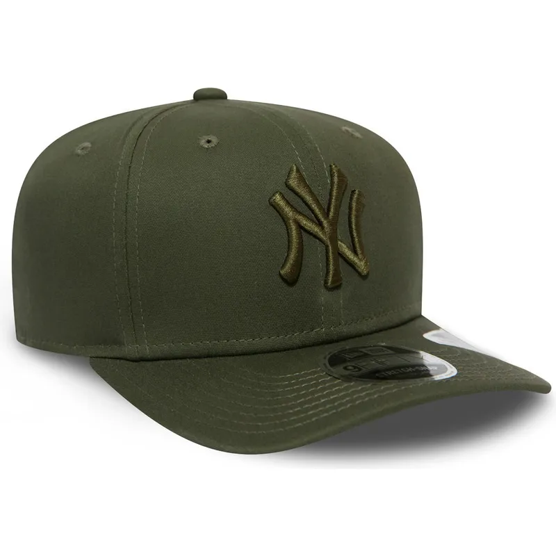 petten-gebogen-groen-snapback-9fifty-stretch-snap-league-essential-van-new-york-yankees-mlb-van-new-era