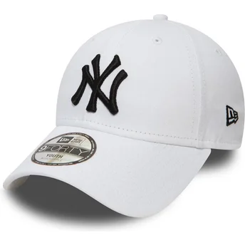 Petten gebogen wit verstelbaar voor kinderen 9FORTY League Essential van New York Yankees MLB van New Era