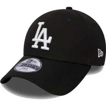 petten-gebogen-zwart-verstelbaar-voor-kinderen-9forty-league-essential-van-los-angeles-dodgers-mlb-van-new-era