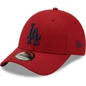 petten-gebogen-rood-verstelbaar-9forty-diamond-era-van-los-angeles-dodgers-mlb-van-new-era