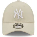 petten-gebogen-beige-verstelbaar-9forty-diamond-era-van-new-york-yankees-mlb-van-new-era