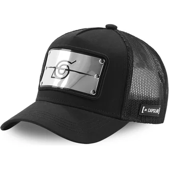 Petten gebogen zwart snapback BAN Konoha Naruto van Capslab