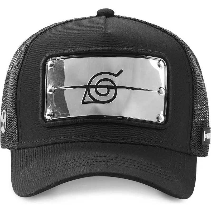 petten-gebogen-zwart-snapback-ban-konoha-naruto-van-capslab