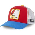 petten-gebogen-rood-snapback-pec1-woody-woodpecker-van-capslab