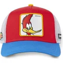 petten-gebogen-rood-snapback-pec1-woody-woodpecker-van-capslab