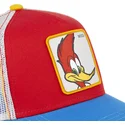 petten-gebogen-rood-snapback-pec1-woody-woodpecker-van-capslab