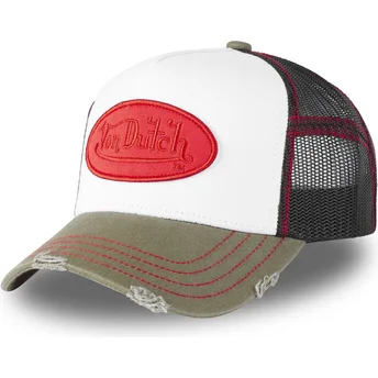 Petten gebogen wit snapback SUM MAN van Von Dutch