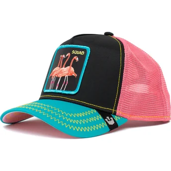 petten-gebogen-zwart-snapback-rosa-squad-flamingoals-the-farm-van-goorin-bros
