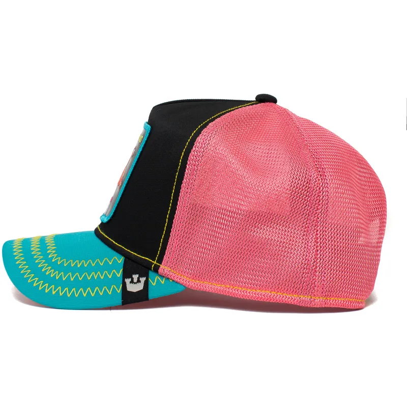 petten-gebogen-zwart-snapback-rosa-squad-flamingoals-the-farm-van-goorin-bros