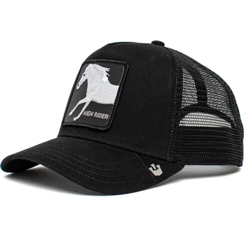 petten-gebogen-zwart-snapback-high-rider-ride-high-the-farm-van-goorin-bros