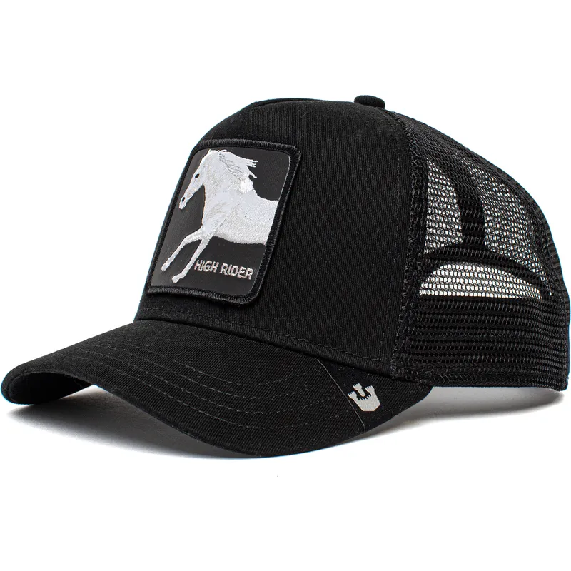 petten-gebogen-zwart-snapback-high-rider-ride-high-the-farm-van-goorin-bros