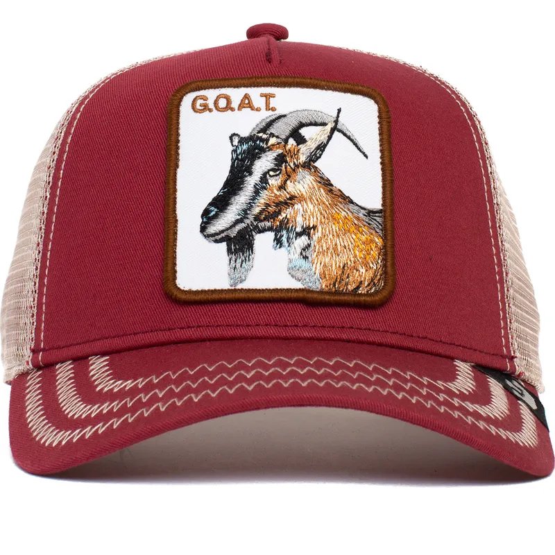 petten-gebogen-rood-snapback-goat-the-goat-the-farm-van-goorin-bros