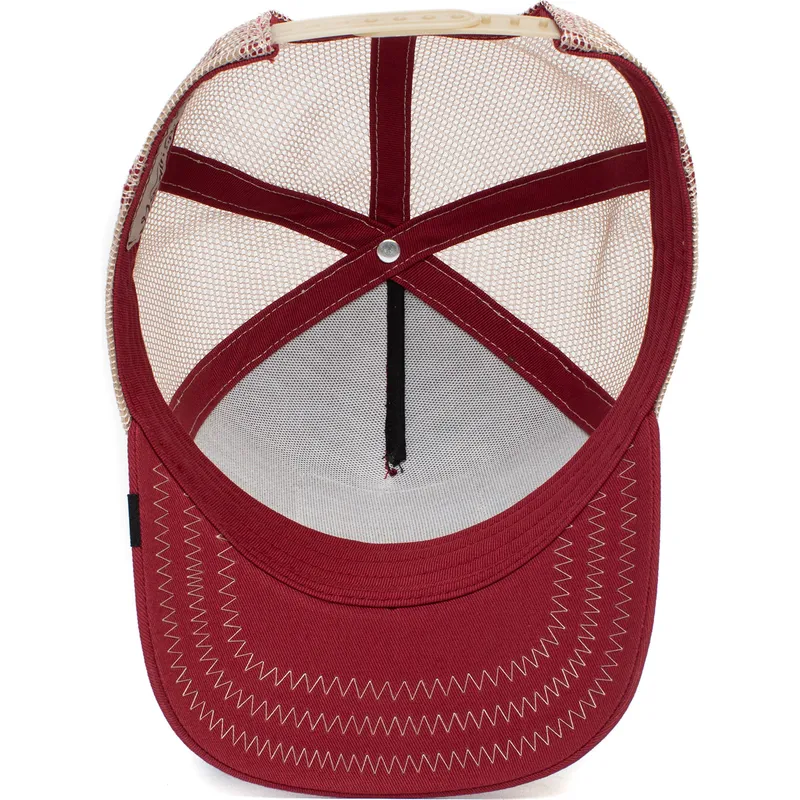 petten-gebogen-rood-snapback-goat-the-goat-the-farm-van-goorin-bros