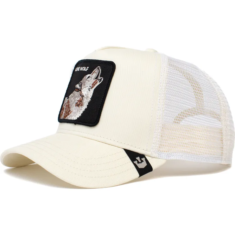 petten-gebogen-wit-snapback-the-lone-wolf-solitario-the-farm-van-goorin-bros petten-gebogen-wit-snapback-the-lone-wolf-solitario-the-farm-van-goorin-bros