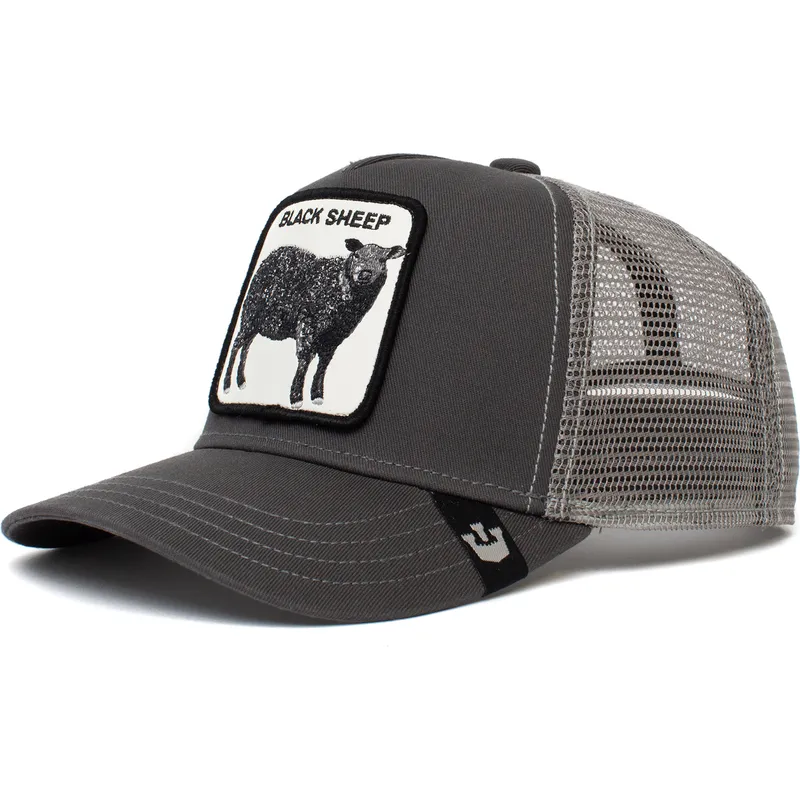 petten-gebogen-grijs-snapback-voor-kinderen-black-sheep-sheepie-the-farm-van-goorin-bros