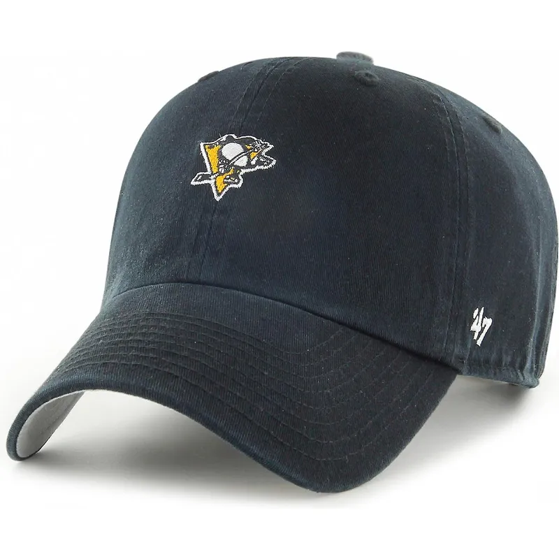 petten-gebogen-zwart-verstelbaar-clean-up-base-runner-van-pittsburgh-penguins-nhl-van-47-brand petten-gebogen-zwart-verstelbaar-clean-up-base-runner-van-pittsburgh-penguins-nhl-van-47-brand