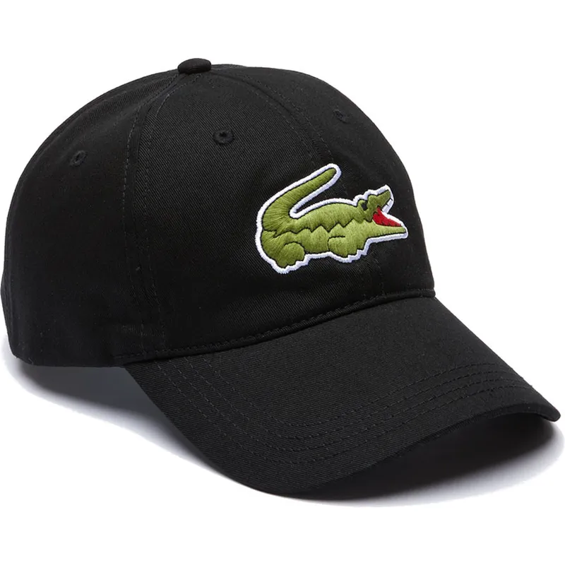 petten-gebogen-zwart-verstelbaar-contrast-strap-oversized-crocodile-van-lacoste