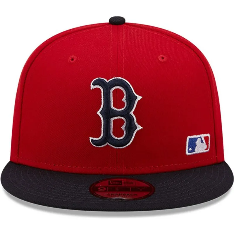 petten-plat-rood-snapback-9fifty-team-arch-van-boston-red-sox-mlb-van-new-era