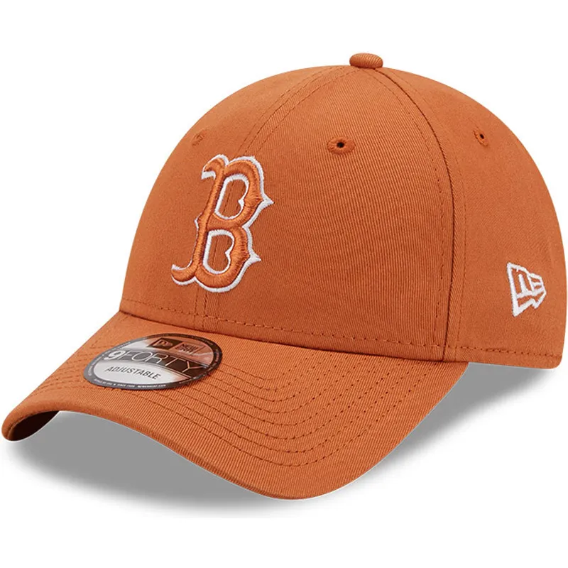 petten-gebogen-bruin-verstelbaar-9forty-league-essential-van-boston-red-sox-mlb-van-new-era