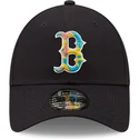 petten-gebogen-marineblauw-verstelbaar-9forty-camo-infill-van-boston-red-sox-mlb-van-new-era