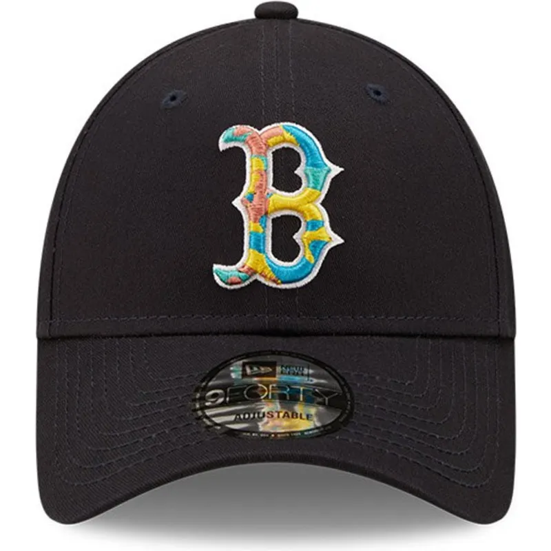 petten-gebogen-marineblauw-verstelbaar-9forty-camo-infill-van-boston-red-sox-mlb-van-new-era