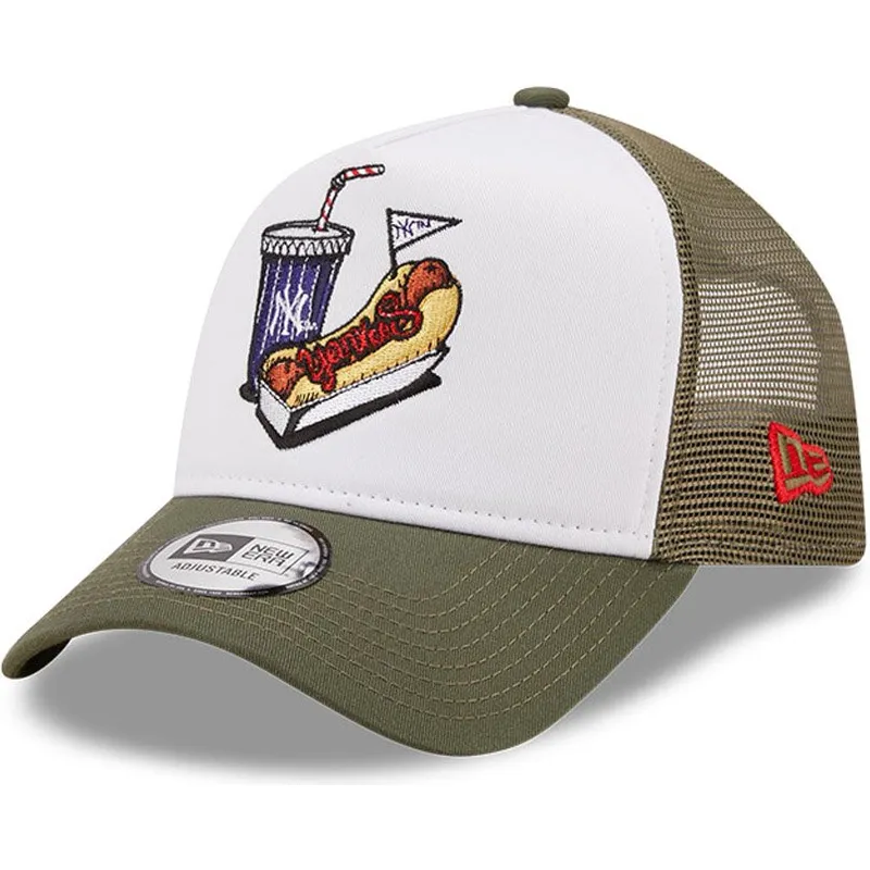 petten-gebogen-wit-snapback-a-frame-stadium-food-hot-dog-van-new-york-yankees-mlb-van-new-era