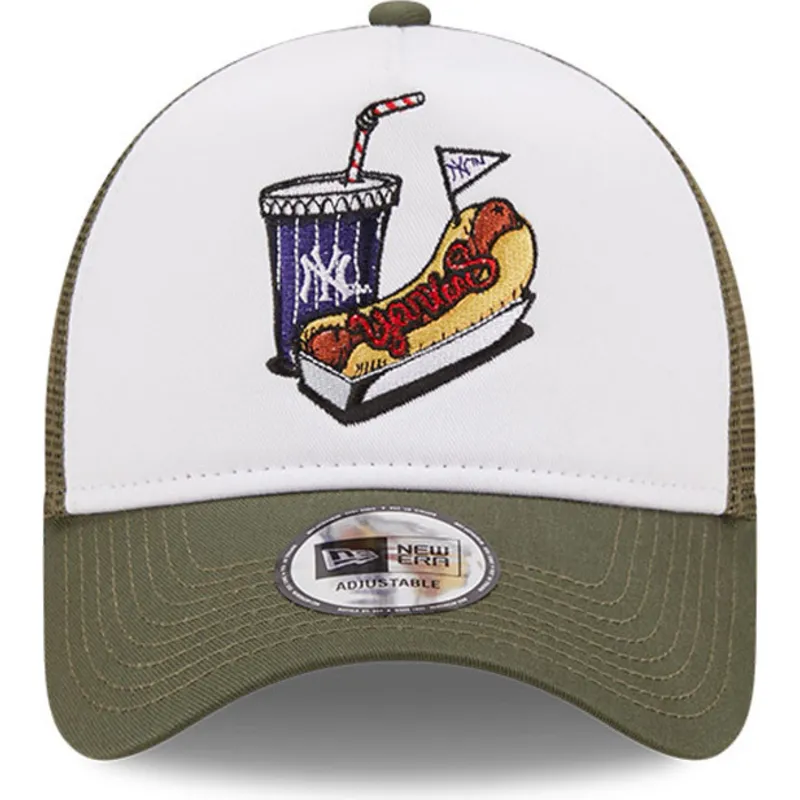 petten-gebogen-wit-snapback-a-frame-stadium-food-hot-dog-van-new-york-yankees-mlb-van-new-era